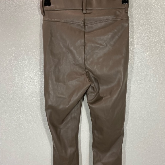 Zara Faux Leather High Waisted Leggings Taupe size XS - Picture 7 of 12